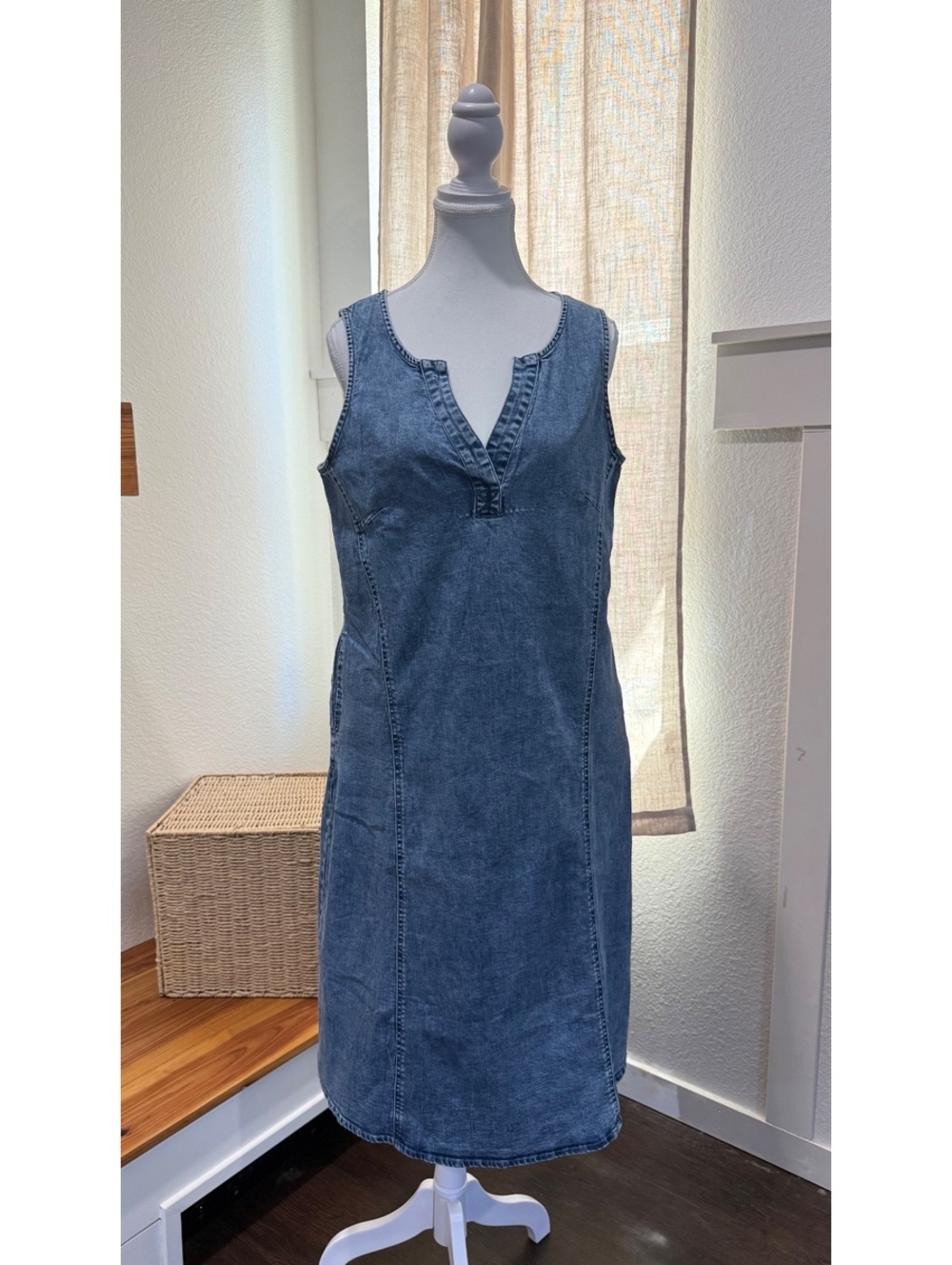 Chartou Denim Shift Dress – Size Small (NWT)